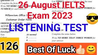 26 August IELTS Listening Practice Test 2023 With Answers Must Watch Before Real Exam Best of Luck