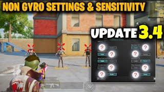 PUBG MOBILE 2024 BEST NON GYRO SETTINGS AND SENSITIVITY  | UPDATE 3.4 BEST SETTINGS & SENSITIVITY