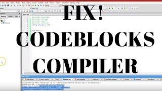 How To Fix Codeblocks GNU GCC Compiler!