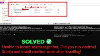 SetupAndroid.bat file Installation error with Android Studio and Unreal Engine 5 All Errors Solved 