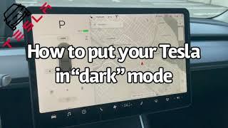 How to change to dark mode in Tesla