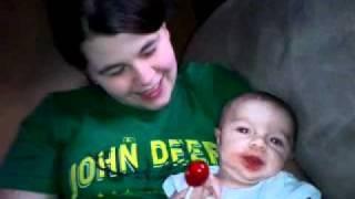 Baby's first cherry blow-pop