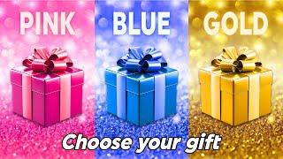 Choose your gift  3 gift box challenge2 good & 1 bad | Gold, Blue & Black #chooseyourbox