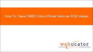 How To: Save CMB2 Colour Picker fields as RGB Values