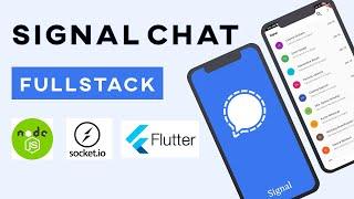 #1 FullStack Flutter Signal Chat App  Nodejs & Socket.io #MongoDB