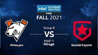 CS:GO - Gambit Esports vs. Virtus.pro [Nuke] Map 1 - IEM Fall 2021 - Group B - CIS