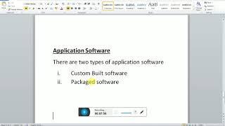 Computer hardware software types of software