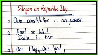 slogan on republic day in english/26 January par nare/gantantra diwas par nare