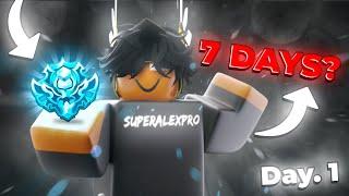 Can I Get DIAMOND Rank In 7 Days? DAY 1.. (Roblox Bedwars)