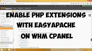 Enable PHP Extensions with EasyApache on WHM