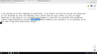 How to adding Image or shorten text in RSS Feed on Squarespace