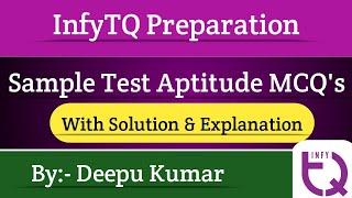 InfyTQ Sample Test Aptitude MCQs with Solution and Explanation | Intellective Tech