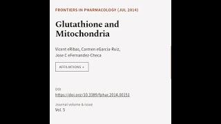 Glutathione and Mitochondria | RTCL.TV