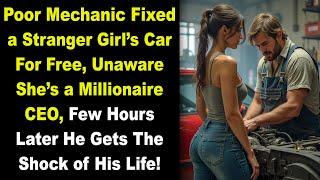 Poor Mechanic Fixed a Stranger Girl’s Car For Free, Unaware She’s a Millionaire CEO, Next...