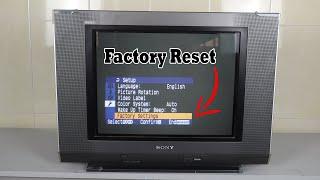 How to Reset Sony Wega TV to Factory Settings