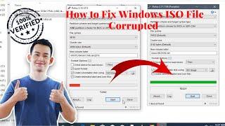 Fix Windows ISO File | ISO File is Corrupted in USB | Rufus error ISO image extraction failure