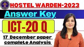 EMRS HOSTEL WARDEN ANSWER KEY|| EMRS ICT ANSWER KEY 2023 || #emrs #emrspgt #emrsanswerkey