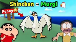 Shinchan And Nobita Became Hen  ||  Khatarnaak Murgi || Funny Game Untitled Goose