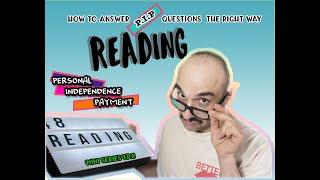 HOW TO ANSWER #PIP QUESTION #8 READING personal Independence payment