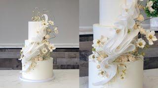 Kue Gelombang Kertas Wafer Terinspirasi SENI MODERN dengan Bunga Liar | Kue Demo Bridal Expo | Kue Kekinian