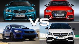 2018 BMW M2 vs 2018 Audi RS3 Sedan vs 2018 Subaru WRX STI vs 2017 Mercedes AMG CLA45