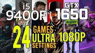 i5 9400F + GTX 1650 SUPER in 24 games ultra settings 1080p benchmarks!