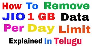 How to Remove Jio 1GB limit per Day & Use Unlimited data