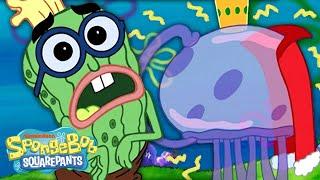 King Jellyfish ATTACKS! ️ "I'm Your Biggest Fanatic" ft. Kevin C. Cucumber | SpongeBob