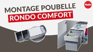 Montage poubelle encastrable Hailo Rondo Comfort