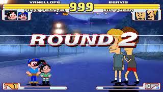 NICK54222 MUGEN: Vanellope and Fix-It Felix Jr. VS Beavis and Butthead