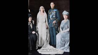 Queen mother wedding in 1923 vs Queen Elizabeth II wedding in 1947 #queenelizabeth #royalfamily