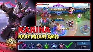 KARINA BEST BUILD Gameplay 2020 | Full emblem set | S17 Blood Moon Skin | Mobile Legends #01