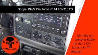 Doppel Din, 2 Din Radio in VW Optik für T4 1 Din Schacht. RCN210 CD #camper #t4 #umbau