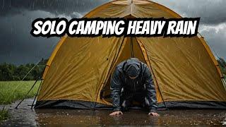 Solo Camping Heavy Rain  Struggle in Heavy Rain ‼