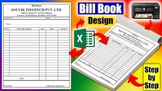 How to make Bill Book in MS Excel | Bill Book | MS Excel Tutorial