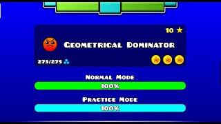 Geometry Dash-Geometrical Dominator 100% Complete [ALL SECRET COINS]