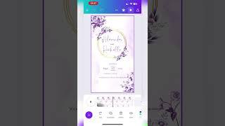 How to make floral wedding invitation video in mobile canva #weddinginvitation #canva #tutorial