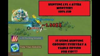 Lords Mobile - How viable for F2P players to kill Astra Monster?  Testing hunting grounds on titan