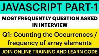 How to find occurrences / frequency of array elements in #javascript
