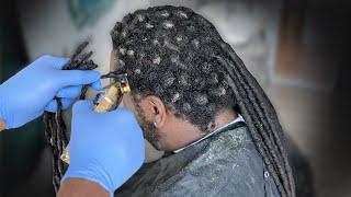 WORSE BUILD UP I'VE EVER SEE ON A CLIENT | CUTTIING OFF LOCS TUTORIAL | BARBER HOW TO | GAMECHANGER