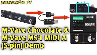 M-Vave MS-1 MIDI A (5-Pin) and M-Vave Chocolate Demo: M-Vave Wireless MIDI System to Line 6 M5 Demo