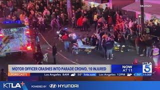 10 injured after motor officer crashes into Palm Springs parade crowd