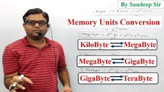 Memory Units of Computer & Conversion - KB, MB, GB, TB, PB, EB | Solved Examples