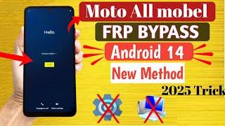 New Tracks  All Motorola Frp Bypass Android 14 Done  | Setting Not Open  | Moto All Frp Unlock