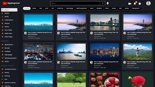 How To Make A Website Like YouTube Using HTML and CSS | Dark Video Sharing Website Design