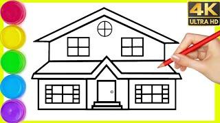 How to draw a house Drawing easy step by step by || house easy step by step drawing for beginners.