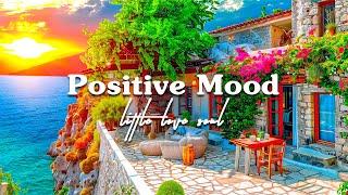 Positive Mood with Seaside Morning Cafe Space | Relaxing Bossa Nova Music to Relax & Chill Out