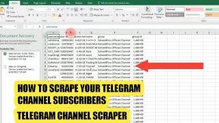 how to scrape members from your telegram channel | telegram channel scraper python