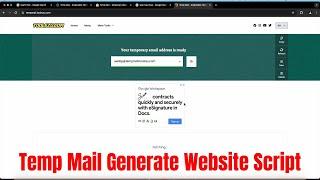 Temp Mail Generator Website Script Download 2024 || Temp Mail - Disposable Temporary Email