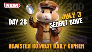 DAY 28! HAMSTER KOMBAT DAILY CIPHER CODE | HAMSTER KOMBAT MORSE CODE JULY 3